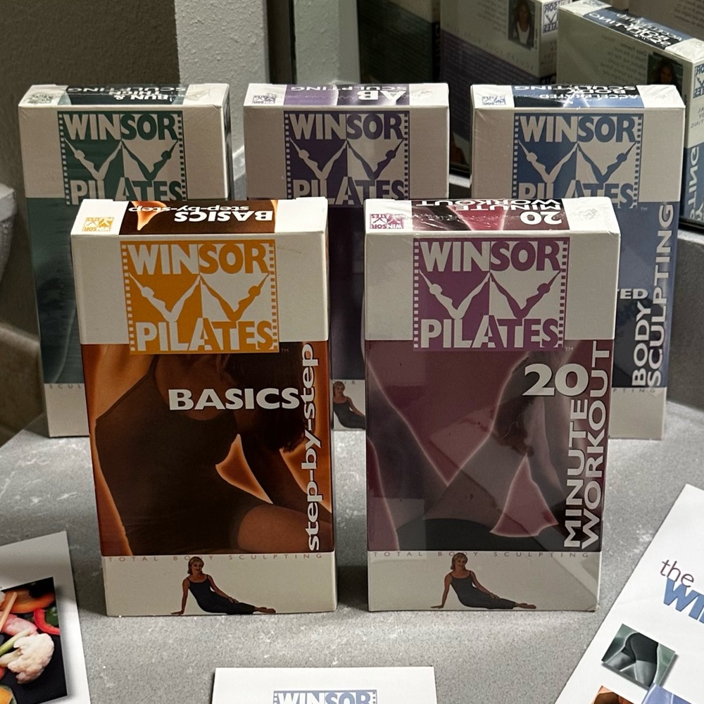 Vintage Winsor Pilates Workout VHS Set (4 Brand New VHS Tapes & 1 Used) - Picture 11 of 12